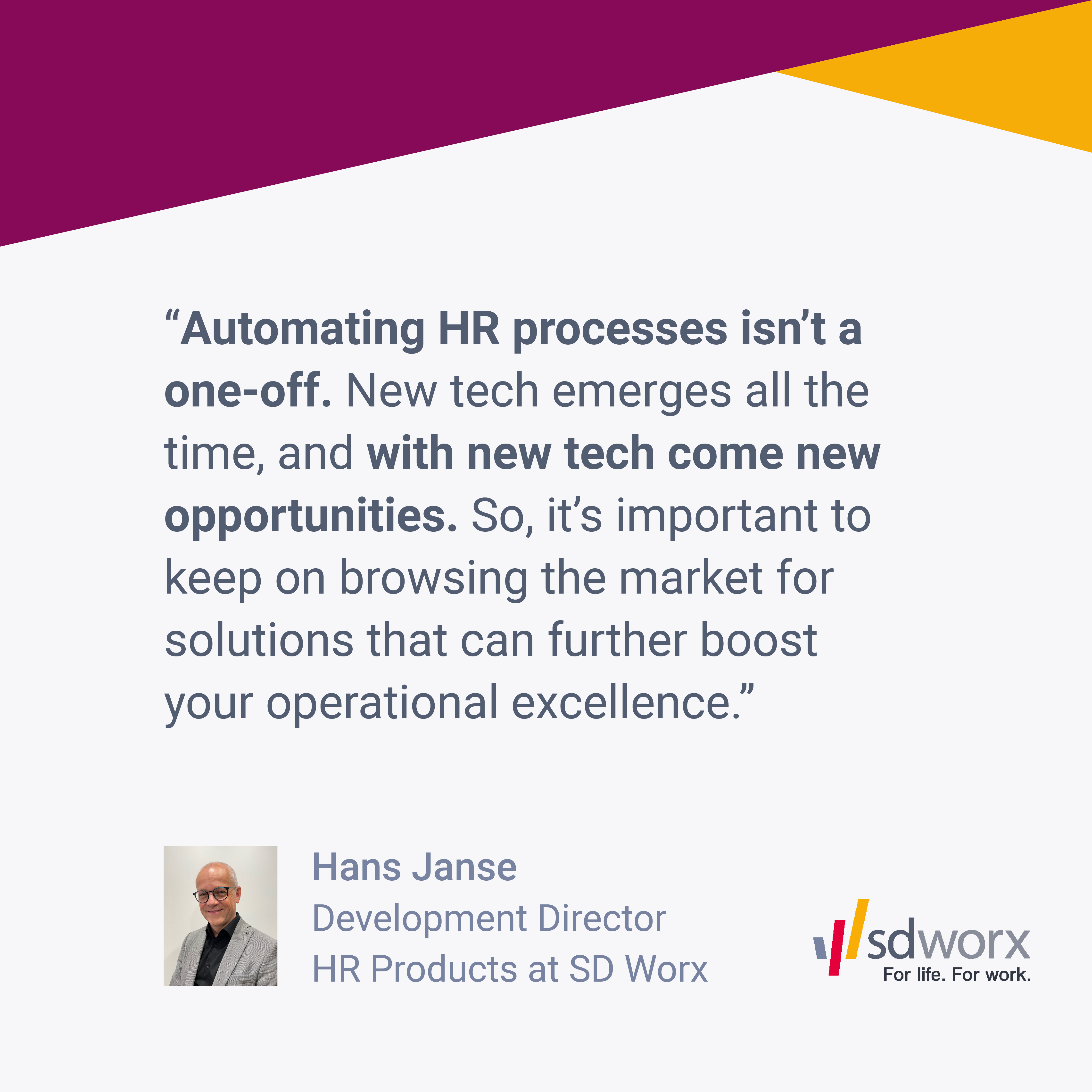 Operational excellence - Hans Janse SD Worx