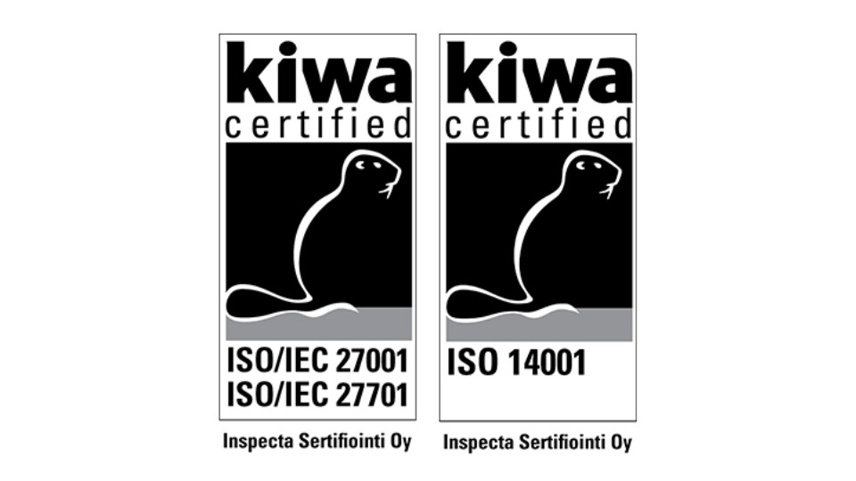 Kaksi Kiwa certified -logoa rinnakkain.
